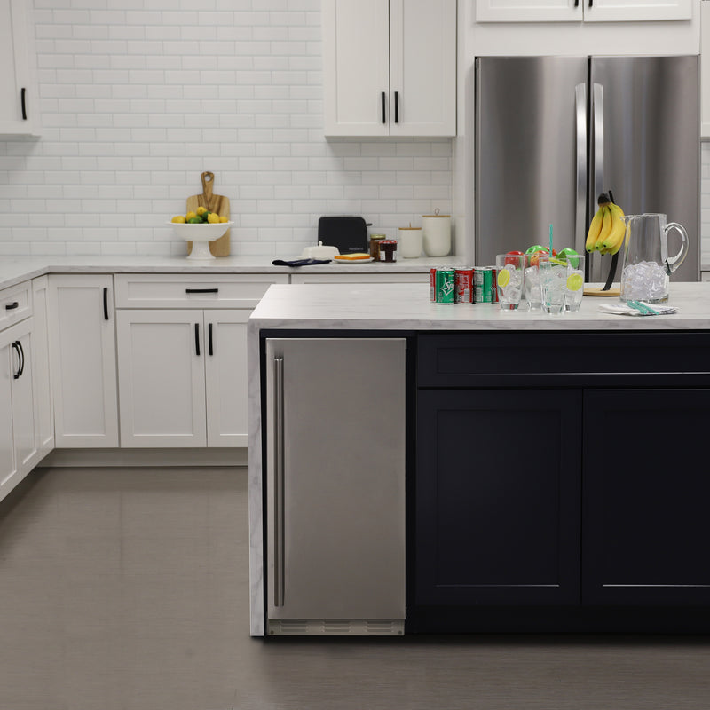 Sapphire Series 5, 15"W, Nugget Cube, Outdoor, Stainless Steel, Gravity Drain, Commercial Ice Maker (SNIM155OD)