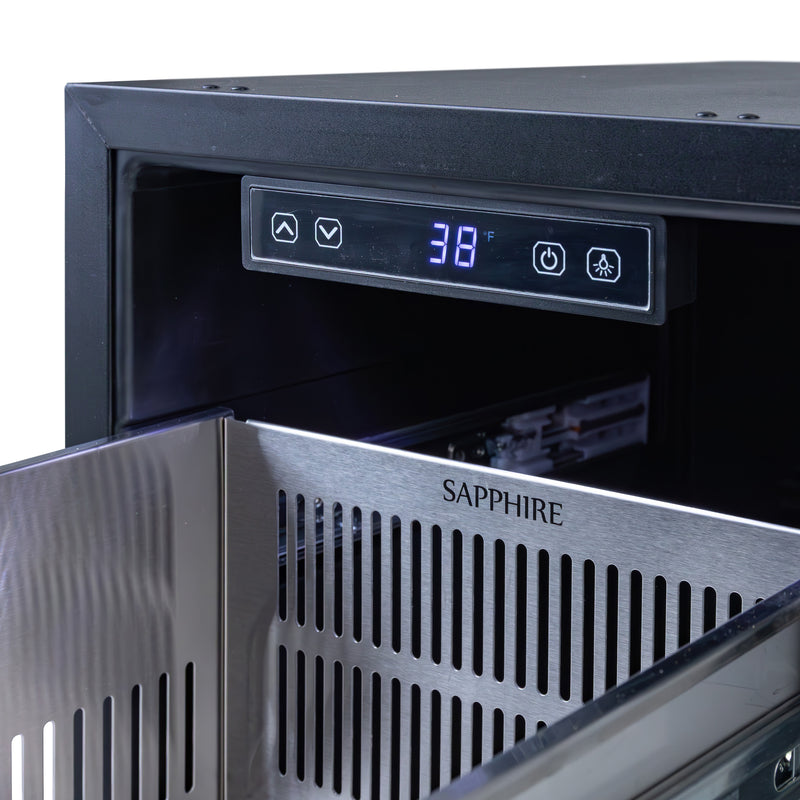 Sapphire Series 3 Premium Indoor/Outdoor Refrigerator with 2 Drawers